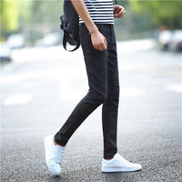 Autumn Side Buttons Jeans Men Harajuku Loose Classic Trousers Denim Straight Casual Streetwear Large Size S-3XL College Students